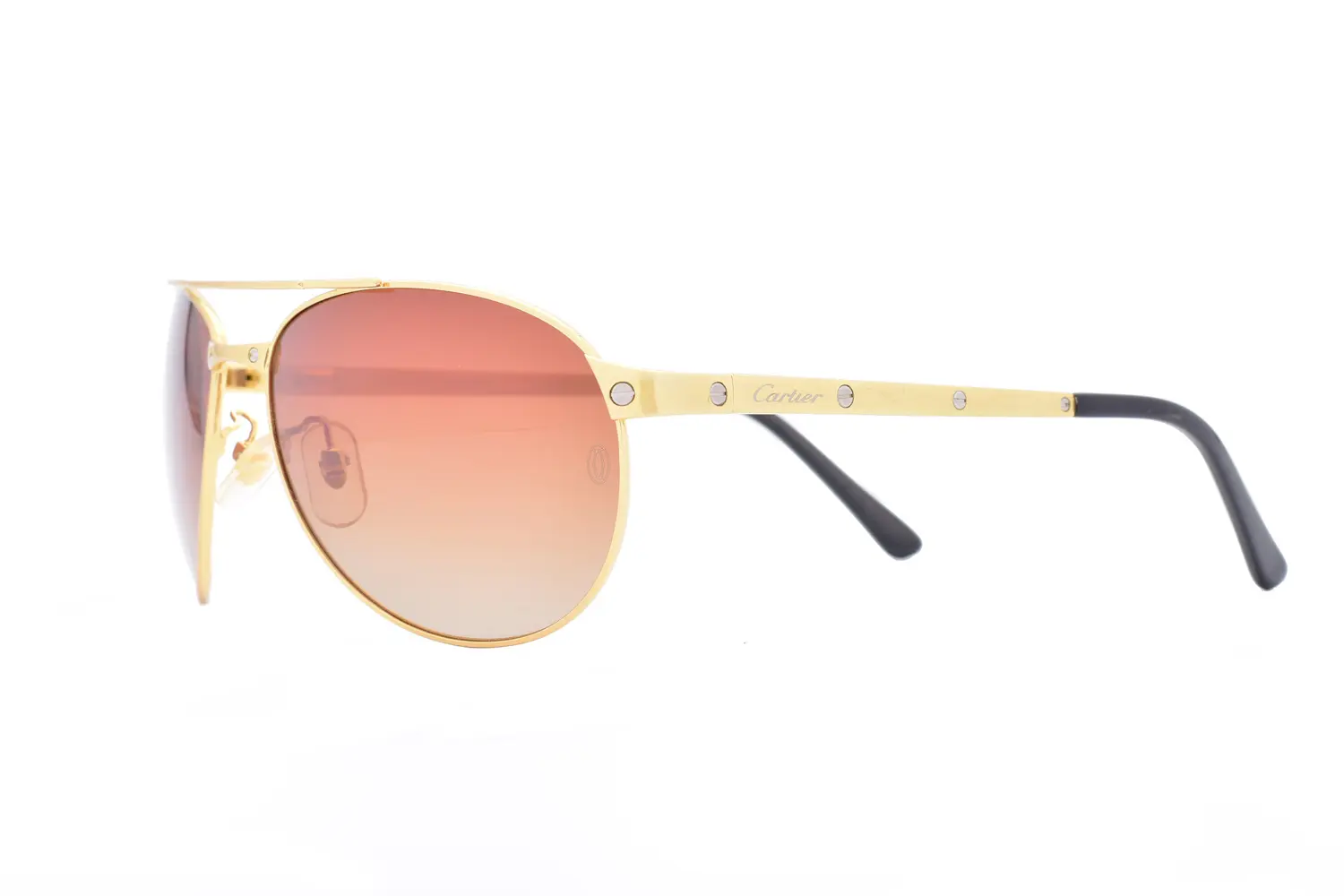 خرید عینک آفتابی CARTIER مدل T8200888 BROWN-GOLD